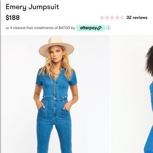 Show Me Your Mumu Emery Jumpsuit- Size Small - Denim Jumpsuit
